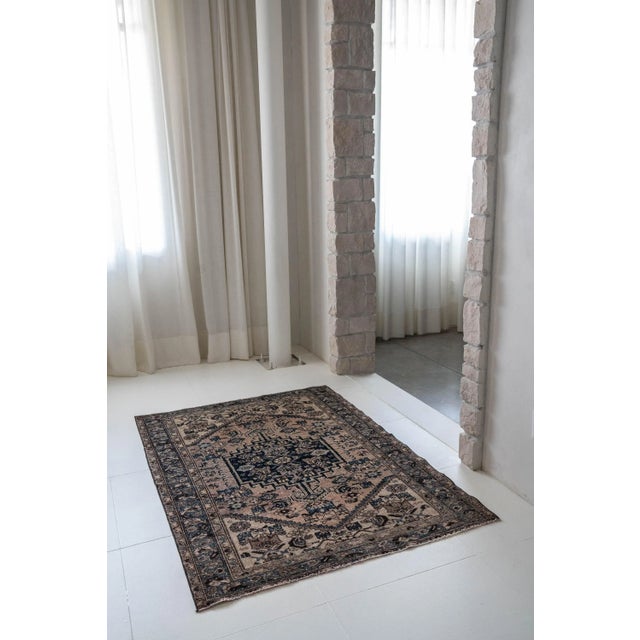 District Loom Vintage Hamadan Scatter Rug For Sale - Image 4 of 11