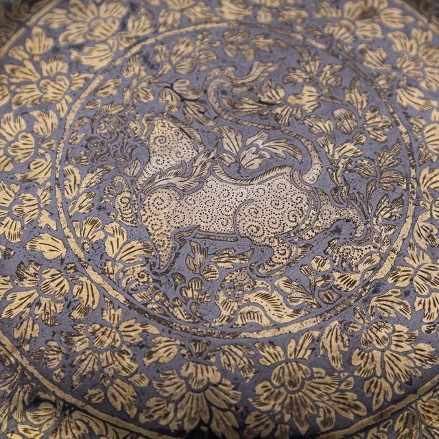 19th Century Thai Silver-Gilt Niello Enamel Bowl, Siam, 1800s For Sale - Image 3 of 18