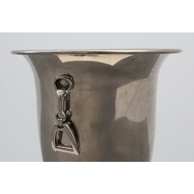 Art Deco Equestrian Champagne Bucket with Stirrup Handles, France, 1930s For Sale - Image 4 of 11