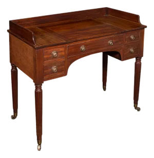 Antique Writing Table, English, Kneehole Desk, Home Office, Study, Regency, 1820