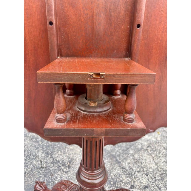 Vintage Baker Furniture Charleston Collection Tilt-Top Tea Table For Sale - Image 9 of 9