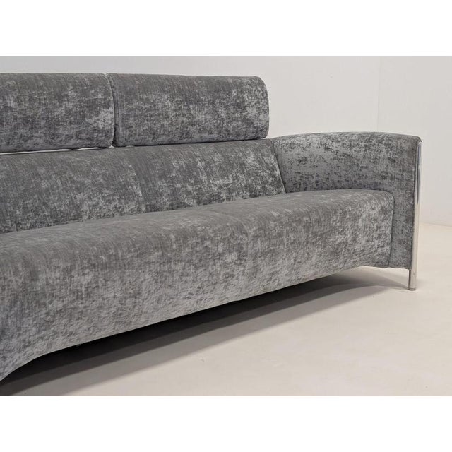Grey Velvet Goncharov Sofas from Leolux For Sale - Image 4 of 13
