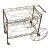 Whimsical Mid‑Century Hollywood Regency TwoTier Brass Bar Cart Trolly For Sale