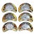 Set of Piero Fornasetti Medaglioni Gilt Porcelain Crescent Catchall Plates, 1960s For Sale