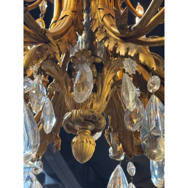 19th Century Exceptional 19th French Louis XVI Chandelier For Sale - Image 5 of 6