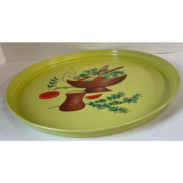 Mid 20th Century Vintage Mid Century Metal Serving Tray For Sale - Image 5 of 7