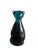 Solid Murano glass sculpture of a sitting cat, 1960s, submerged technique. Essential, modernist shape: teardrop-shaped...