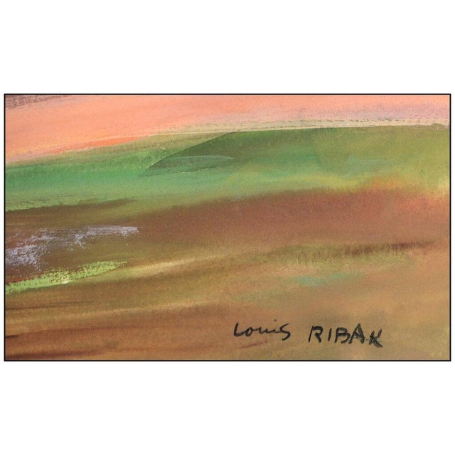 Figurative Mid 20th Century Sunday in the Country, Louis Ribak For Sale - Image 3 of 4