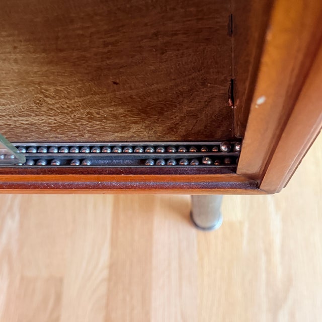 Mid Century Danish Glassfront Bookcase For Sale - Image 11 of 13