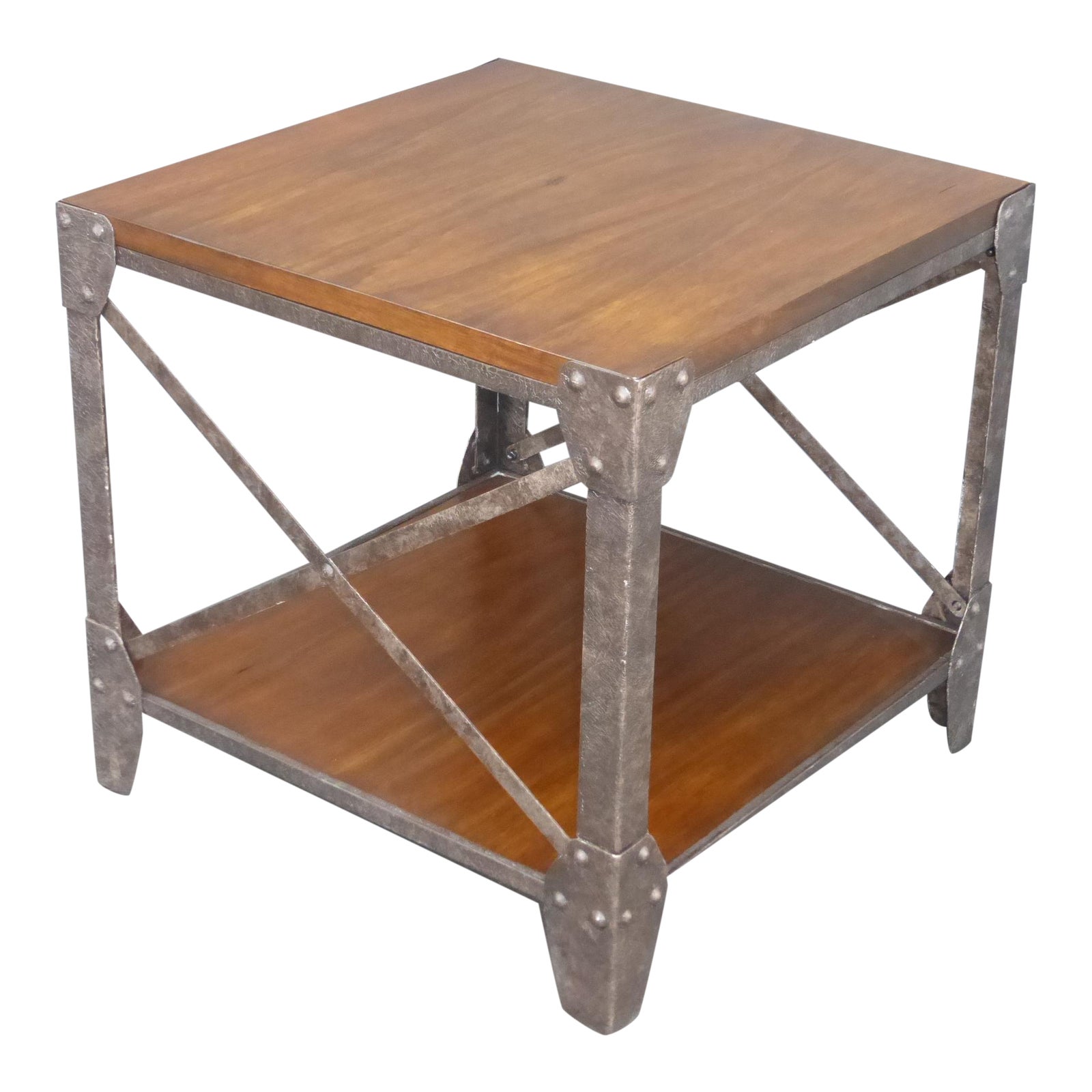 1990s Industrial Style End Table Chairish