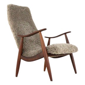Vintage Brown Lounge Chair For Sale