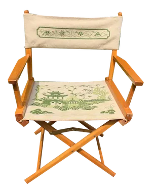 Vintage 1970's Chinoiserie Needlepoint Chair