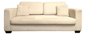 Vintage Three-Seater Sofa in Off-White