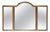 Vintage Tri-Folding Dressing Table Mirror by Robert Mouseman Thompson, 1970s For Sale