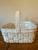 Traditional Vintage Woven Ceramic Handled Basket, Made in Italy For Sale - Image 3 of 8