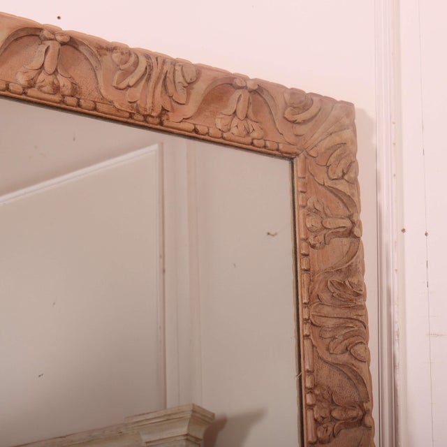 Wood Italian Wall Mirror in Walnut, 1890s For Sale - Image 7 of 10