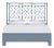 Chippendale Standard Bed Double, Regatta Blue For Sale