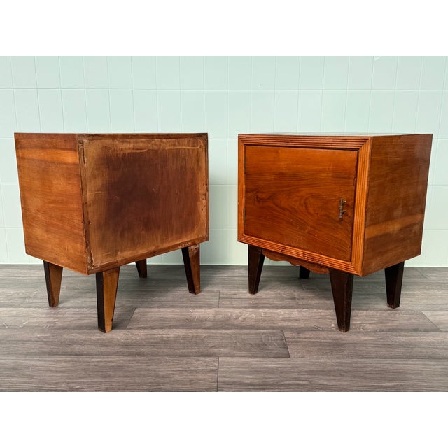 Vintage Italian Bedside Tables, 1950s, Set of 2 For Sale - Image 4 of 18