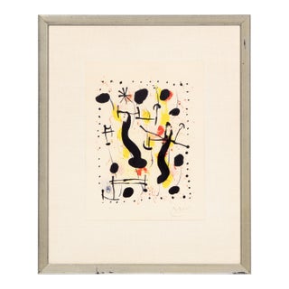 Joan Miró "La Bague Du Sanglier" Lithograph, Signed and Numbered, 1967 For Sale