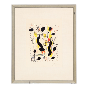 Joan Miró "La Bague Du Sanglier" Lithograph, Signed and Numbered, 1967