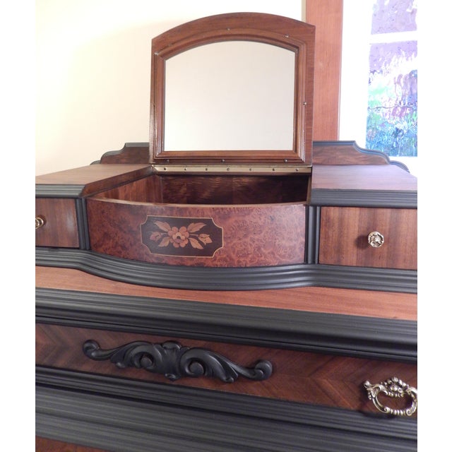 Early 20th Century Sligh Walnut High Boy Dresser For Sale - Image 4 of 7