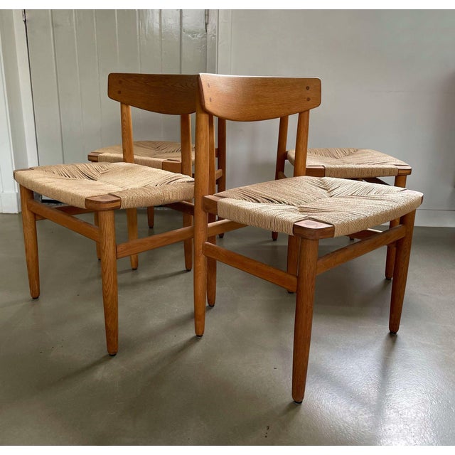 1950s Vintage Dining Chairs by Børge Mogensen for Karl Andersson & Sons, 1950s, Set of 4 For Sale - Image 5 of 16