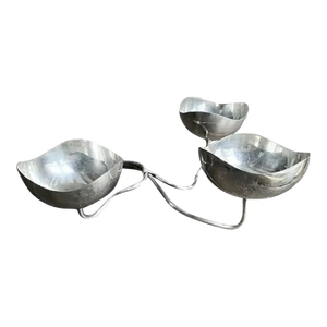 Vintage Mid Century Danish Silver Serving Dishes, Signed Denmark 349