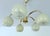 Art Deco Opaline Glass and Brass Pendant Light, 1950s For Sale - Image 9 of 15