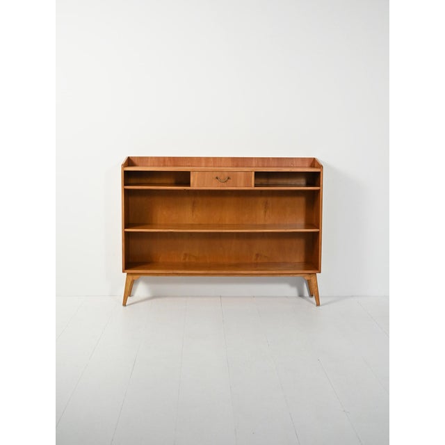 Small Scandinavian Bookcase in Elm, 1950s For Sale - Image 10 of 10