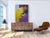 Large 36x48 Mid-Century Modern Abstract Color Block Acrylic Painting on Canvas For Sale - Image 4 of 10