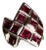 Raspberry Garnet Cocktail Ring, Size 7 For Sale