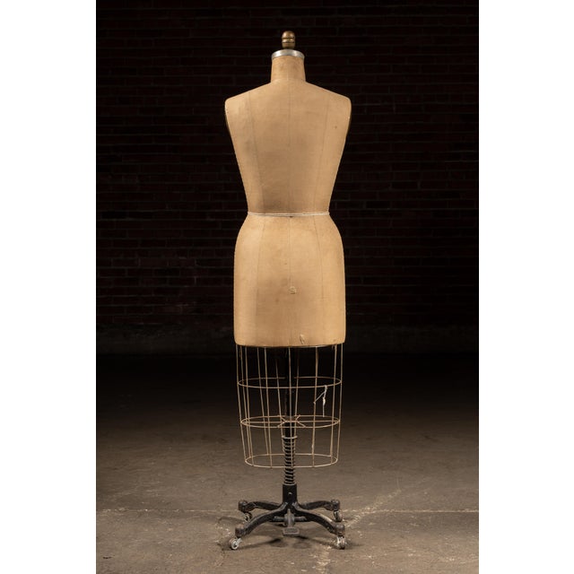 Antique Rolling Dress Form by Wolf For Sale - Image 4 of 12