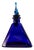 Vintage Italian Triangular Royal Blue Murano Glass Decanter, 1960s For Sale