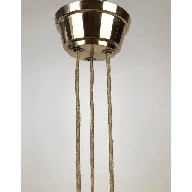 Jugendstil Adjustable Chandelier with White Opal Glass, 1923 For Sale - Image 6 of 14