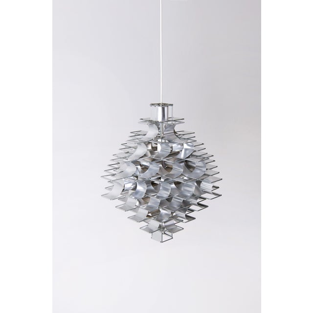Mid-Century Modern Cassiopée 9-Tier Pendant Light by Max Sauze, 1970s For Sale - Image 3 of 15