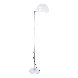 Model Mezzaluna Early Halogen Floor Lamp with Marble Base by Bruno Gecchelin for Skipper, Italy, 1970s For Sale