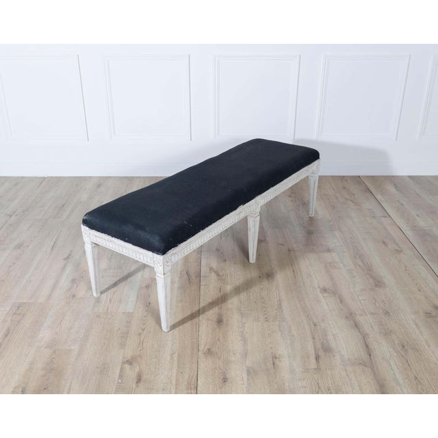 Neoclassical Swedish Neoclassical Painted Bench, circa 1880 For Sale - Image 3 of 7