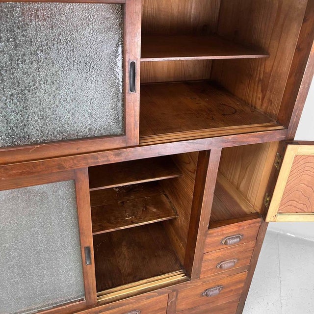 Taisho Japanese Tea Cupboard Cha Tansu, 1890s For Sale - Image 5 of 15