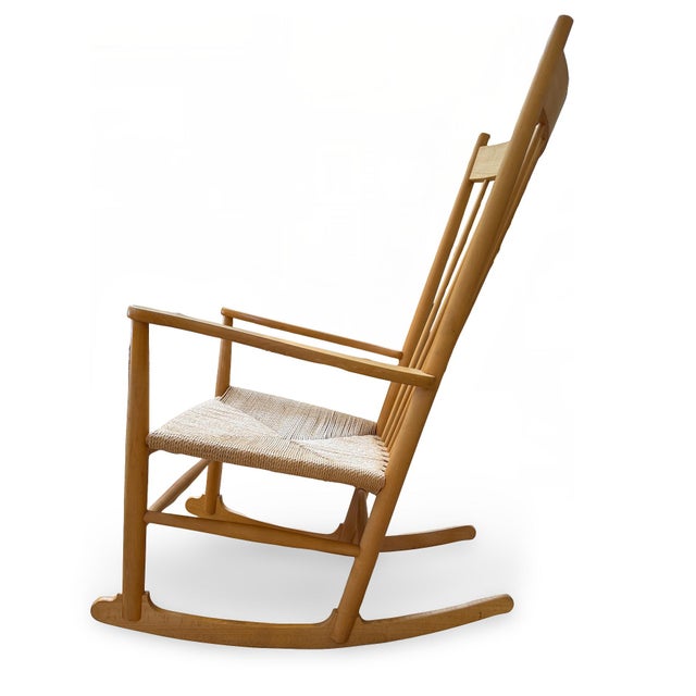 Danish Modern Hans Wegner J16 Rocking Chair for FDB Mobler For Sale In Sacramento - Image 6 of 13
