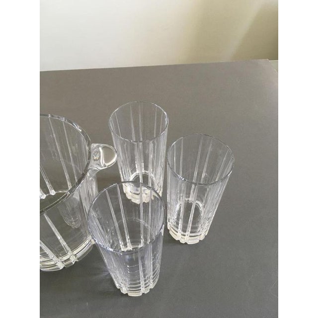 Post-Modern Clear Bar Glasses with Ice Bucket, Italy, 1970s, Set of 6 For Sale - Image 9 of 17