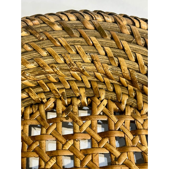 Vintage Boho Rattan Charger Plates - Set of 6 For Sale - Image 11 of 12