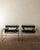 A vintage pair of wassily b3 lounge chairs in black leather and chrome-plated tubular steel, designed by marcel breuer and...