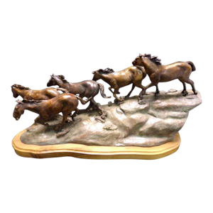 Don Hunt "Running Horses" Original Bronze Sculpture Beautiful Art Rare! Obo
