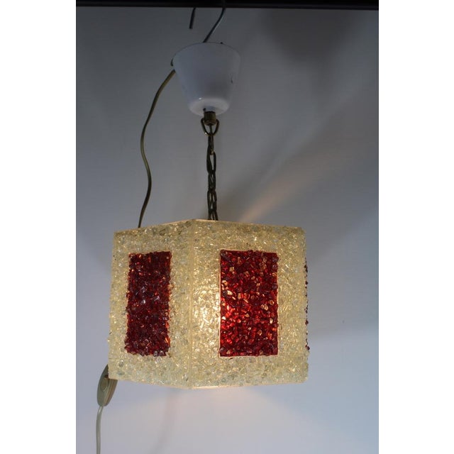 Red Scandinavian Ceiling Light in Acrylic Glass by Roland Konst, 1970s For Sale - Image 8 of 15