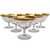 Hollywood Regency 1940 Tiffin-Franciscan Gold Laurel Encrusted Rimmed Sherbet Glasses - Set of 12 For Sale - Image 3 of 6