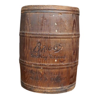 Brigg's Smoking Tobacco Wooden Barrel Humidor With Metal Liner For Sale
