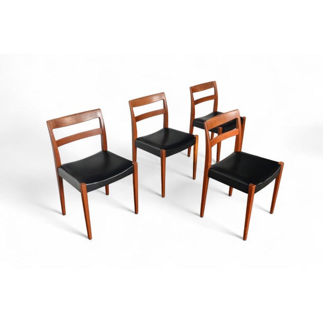 Wood Mid 20th Century Set of 4 Nils Jonsson "Garmi" Dining Chairs in Teak For Sale - Image 7 of 12