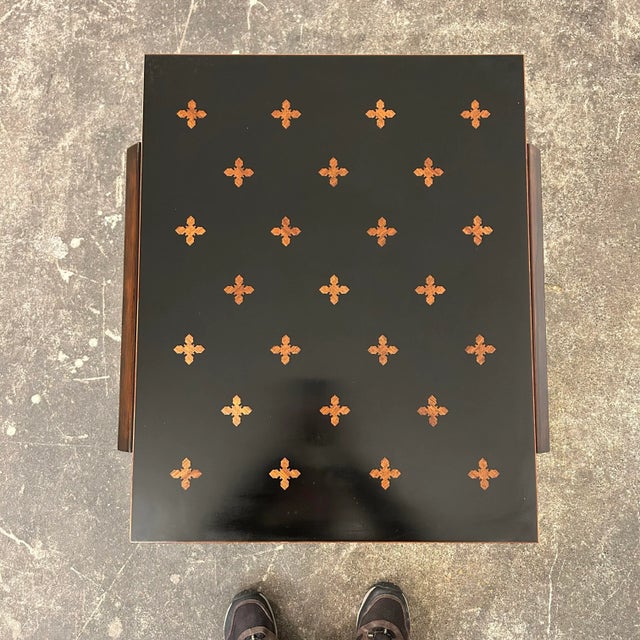 Mid 20th Century Rare Edward Wormley for Dunbar Rosewood X-Base Occasional Side Table For Sale - Image 5 of 12