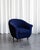 Italian Art Deco Lounge Chair in Fabric For Sale - Image 6 of 6