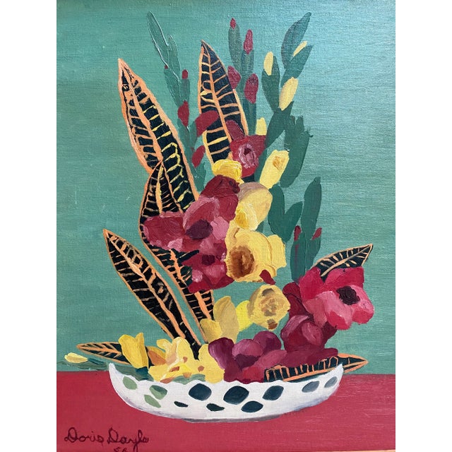 A wonderful representation of mid century art by Doris Doyle, dated 1956 and just waiting to highlight your mid century...